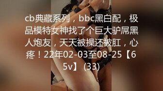 cb典藏系列，bbc黑白配，极品模特女神找了个巨大驴屌黑人炮友，天天被操还被肛，心疼！22年02-03至08-25【65v】 (33)