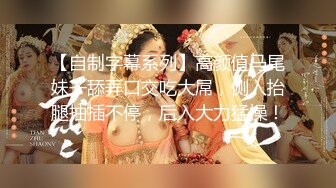 【自制字幕系列】高颜值马尾妹子舔弄口交吃大屌，侧入抬腿抽插不停，后入大力猛操！