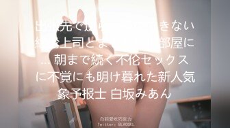 出张先で逆らう事のできない絶伦上司とまさかの相部屋に… 朝まで続く不伦セックスに不覚にも明け暮れた新人気象予报士 白坂みあん